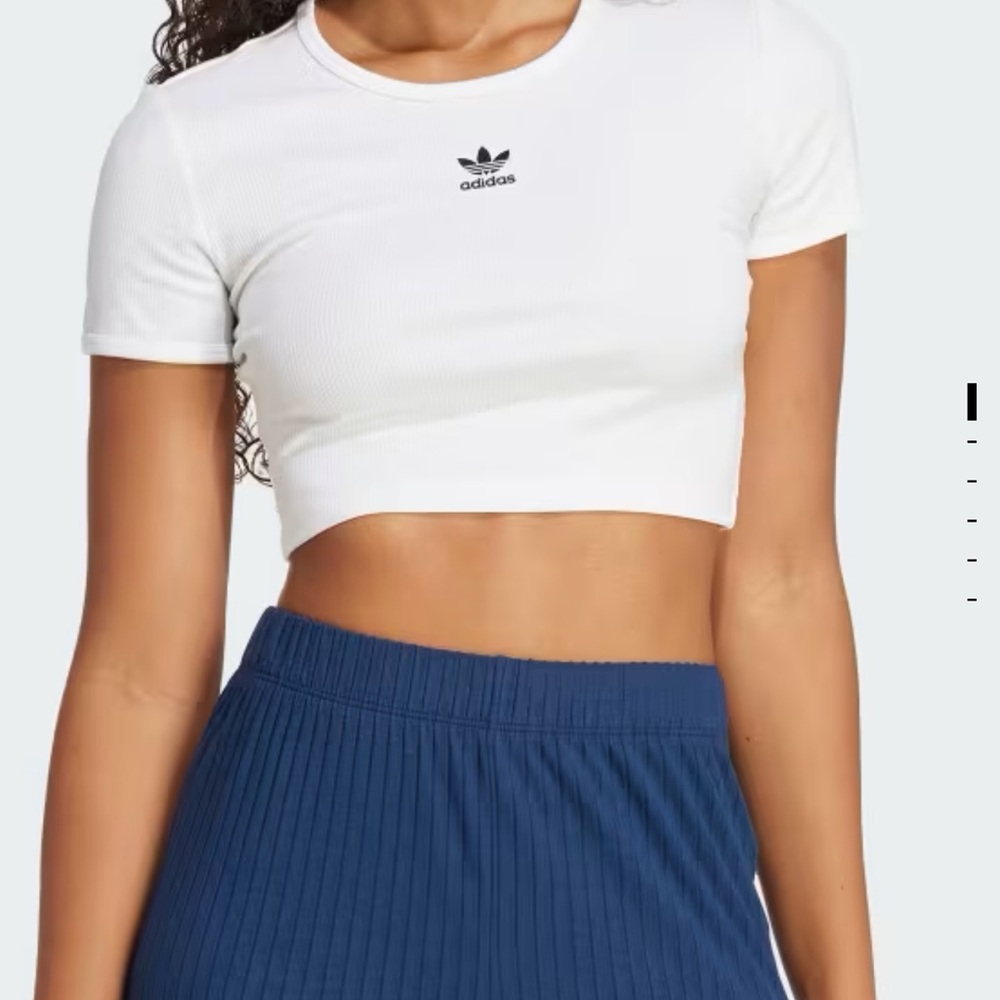 Adidas Women's White Crop Top